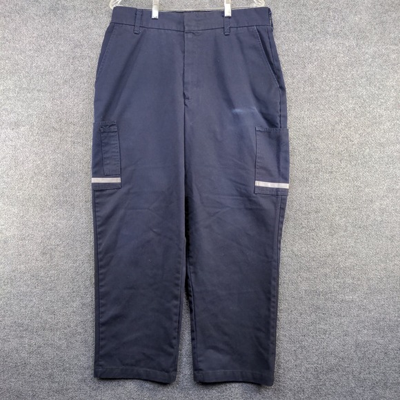FedEx Stan Herman Men's Work Uniform Reflective Pants Blue size 34x28.5 - Picture 5 of 11